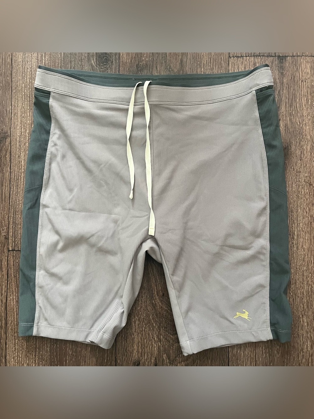 Tracksmith twilight light forest green ribbed half tight running pants 2XL